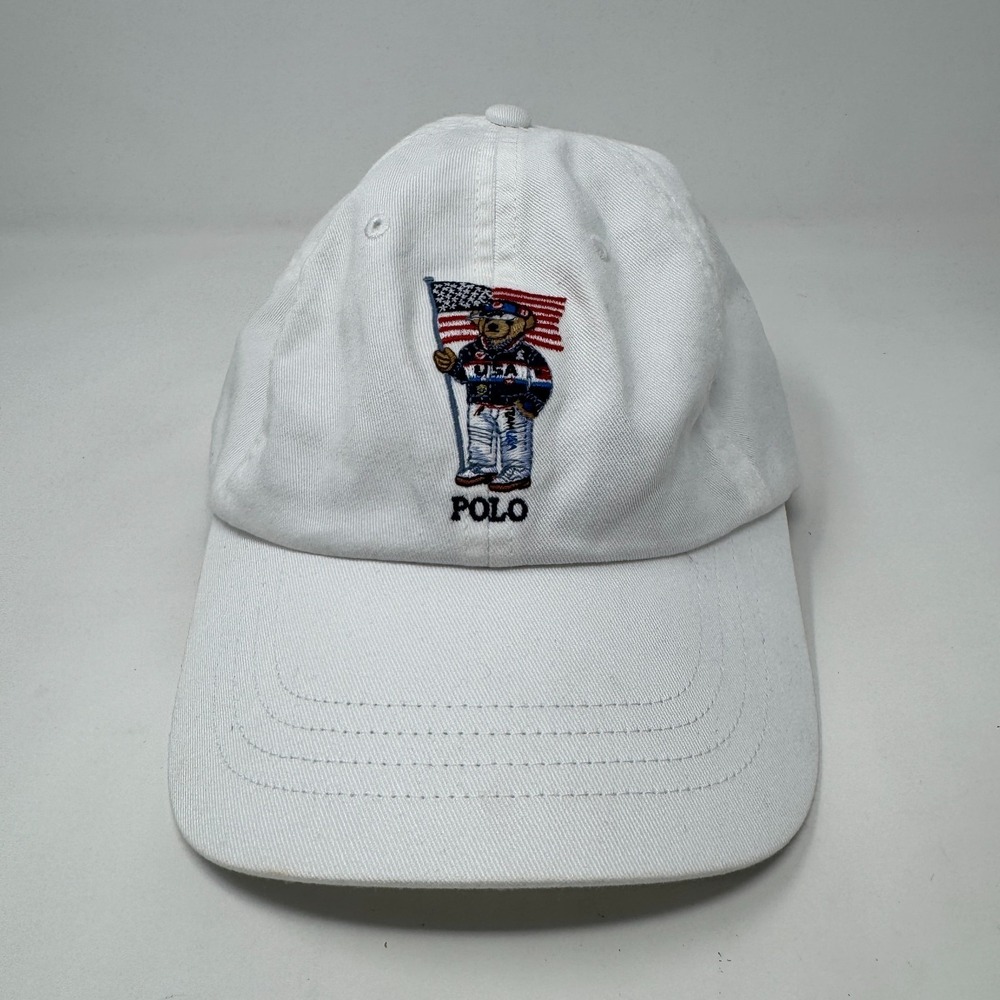 Polo Ralph Lauren Bear X Team‎ USA Hat Cap White 2024 Summer Olympics Strapback